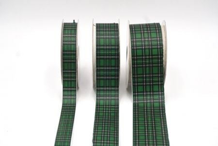 Klassieke groene tartan geruite lintset_AI